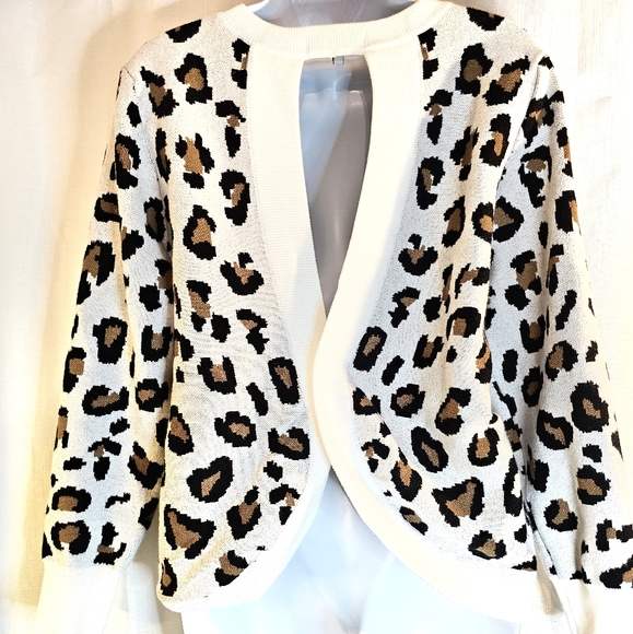 2/$20 Miss Sparkling S Cheetah Sweater - Picture 2 of 7